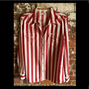 Candy stripe Wrangler snap front shirt